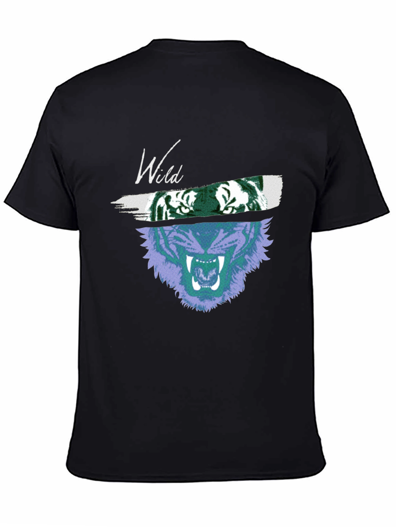 Wild Tiger Graphic T-Shirt - Black