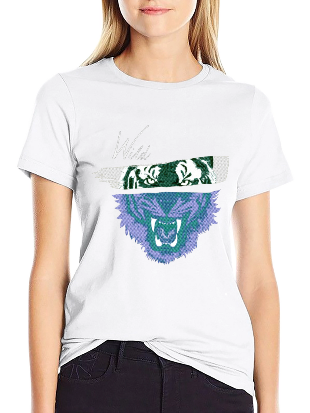Wild Tiger Graphic T-Shirt - Black
