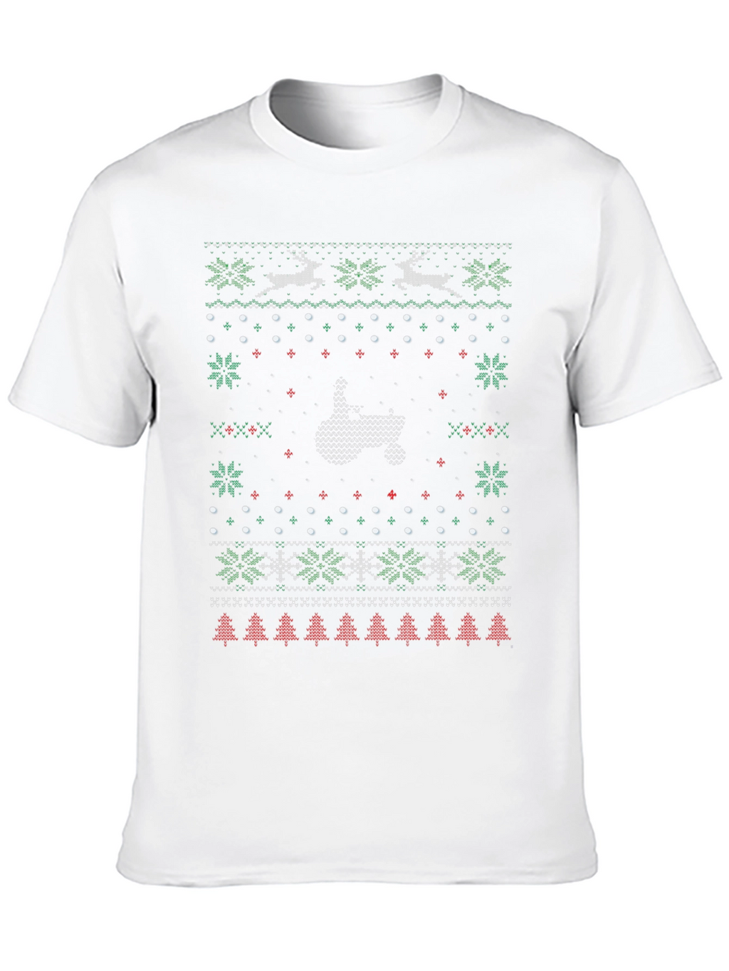 Ugly Christmas Sweater Middle Finger T-Shirt