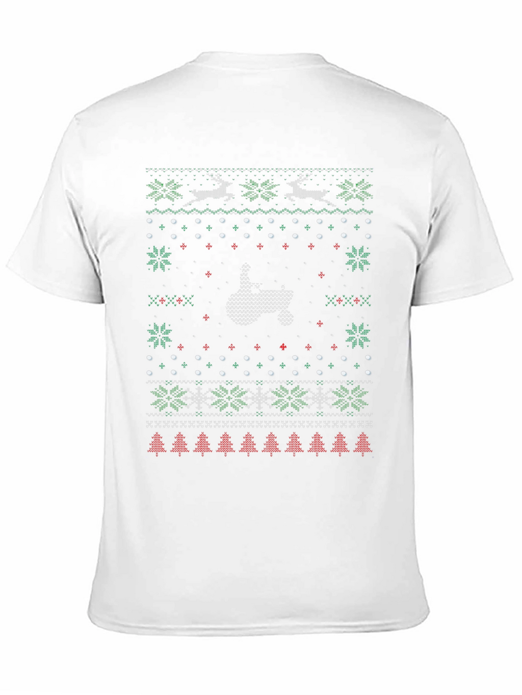 Ugly Christmas Sweater Middle Finger T-Shirt