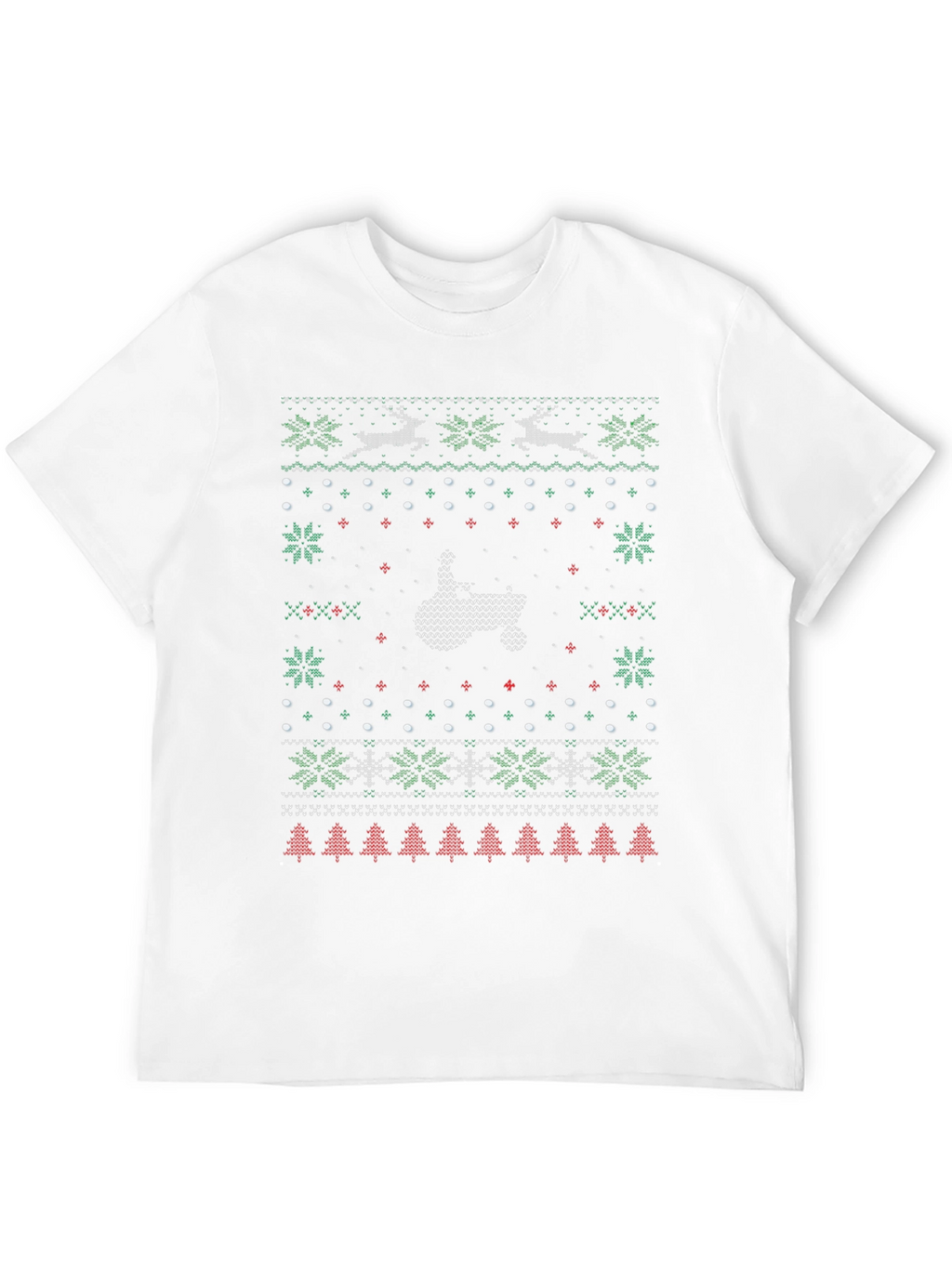 Ugly Christmas Sweater Middle Finger T-Shirt