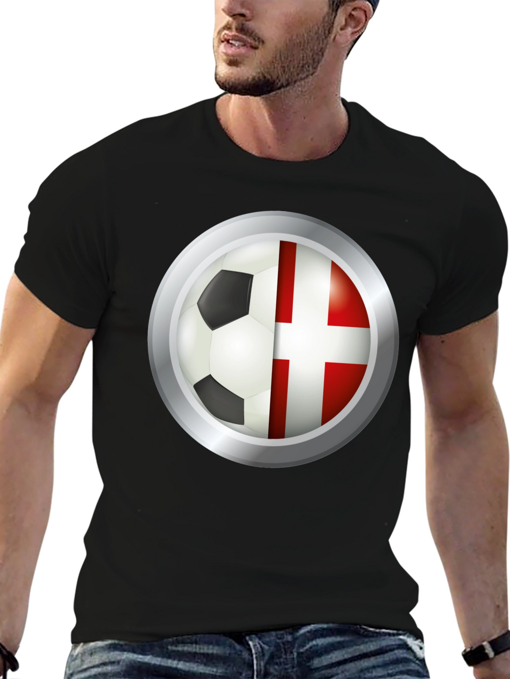 Denmark Soccer Flag T-Shirt
