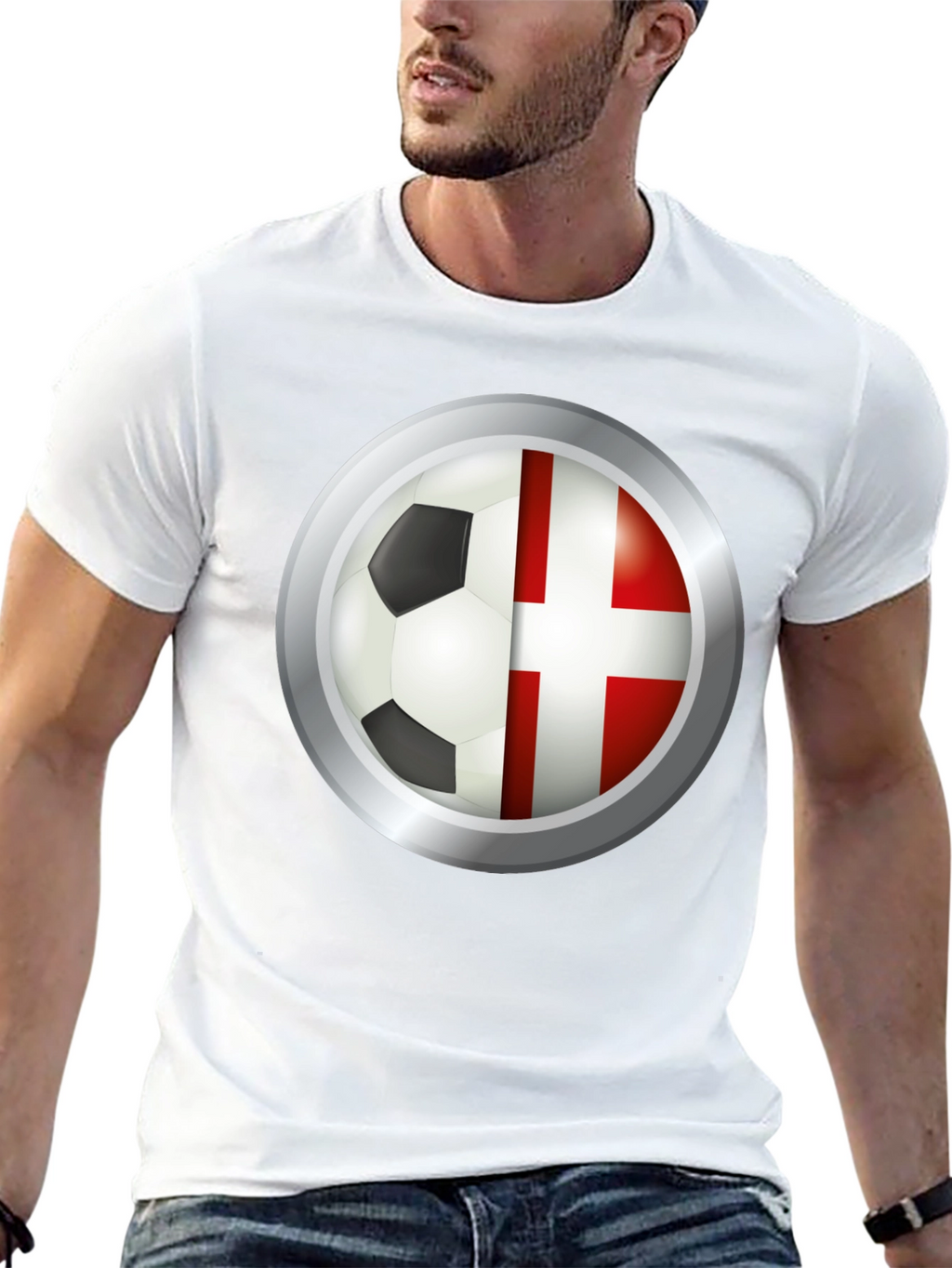 Denmark Soccer Flag T-Shirt