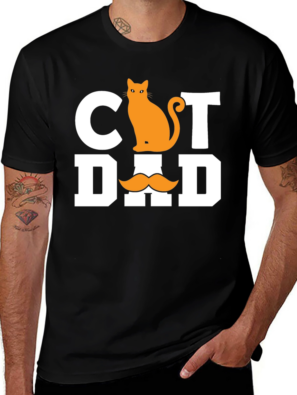 Cat Dad T-Shirt - Novelty Graphic Tee
