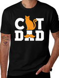 Cat Dad T-Shirt - Novelty Graphic Tee