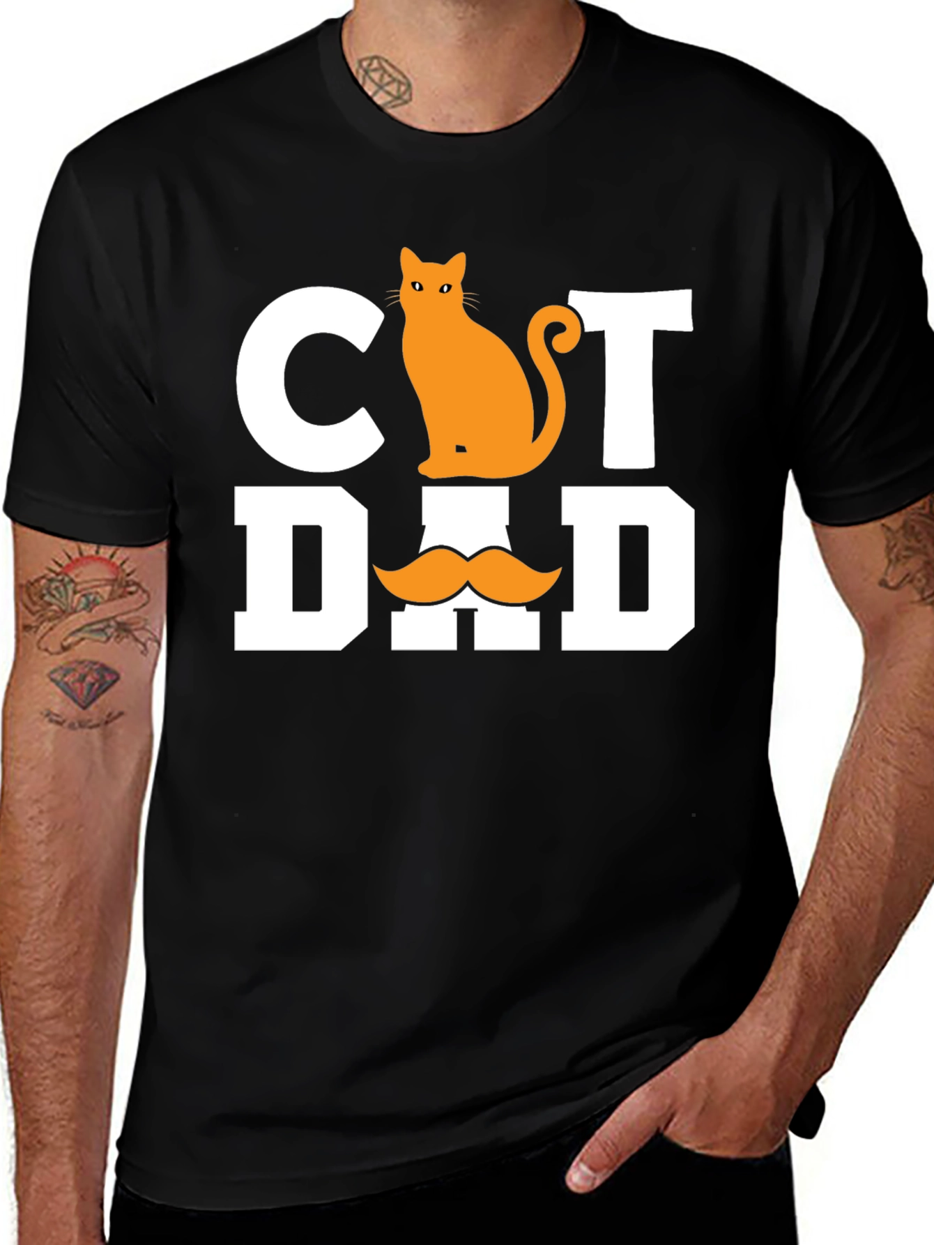 Cat Dad T-Shirt - Novelty Graphic Tee