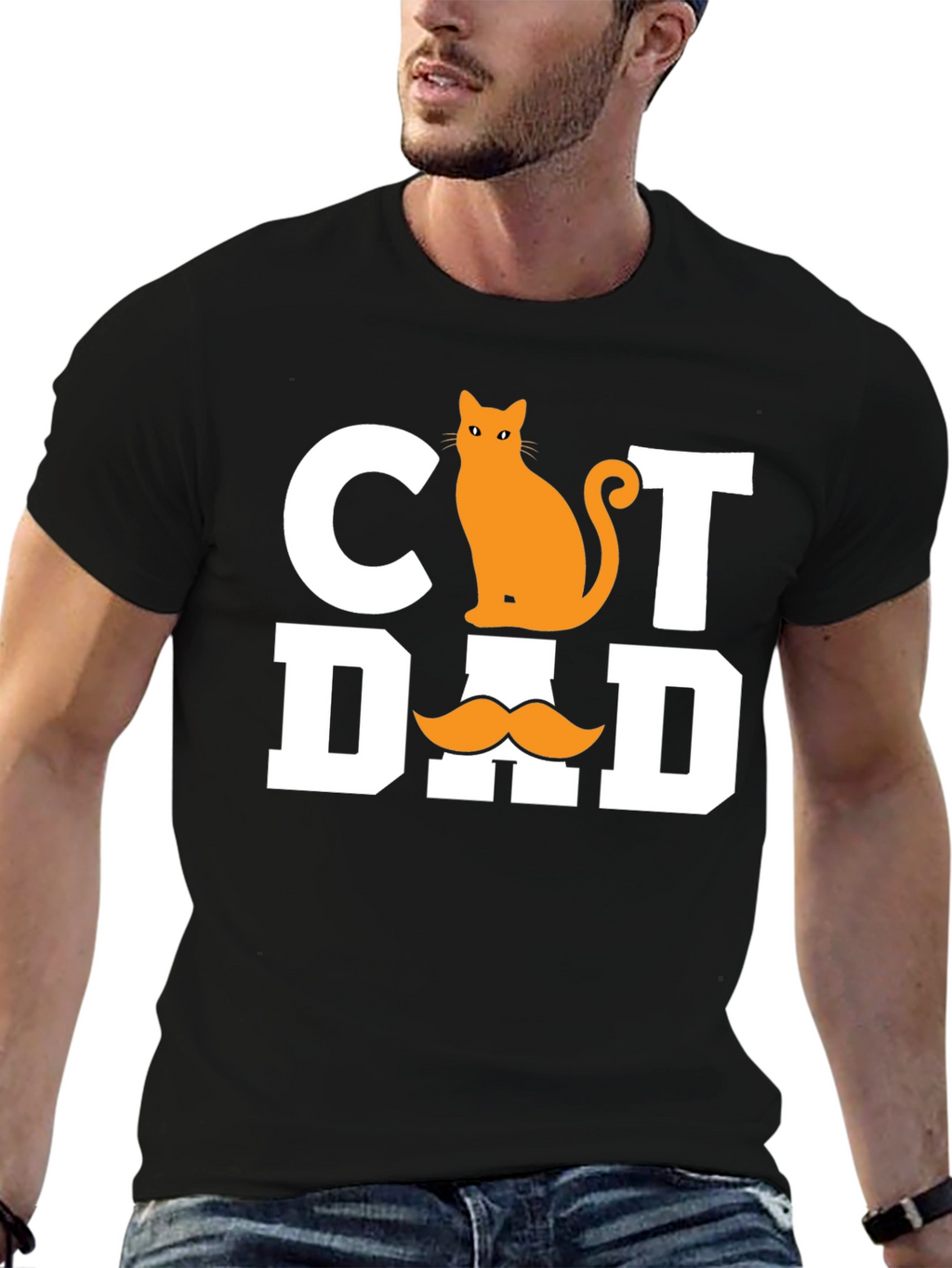 Cat Dad T-Shirt - Novelty Graphic Tee