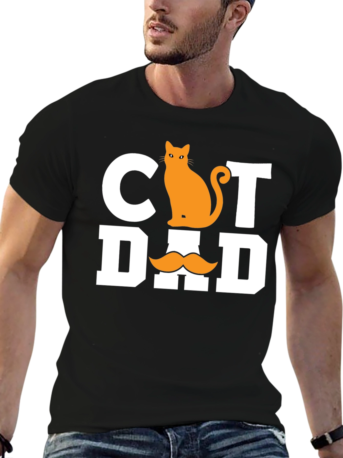 Cat Dad T-Shirt - Novelty Graphic Tee