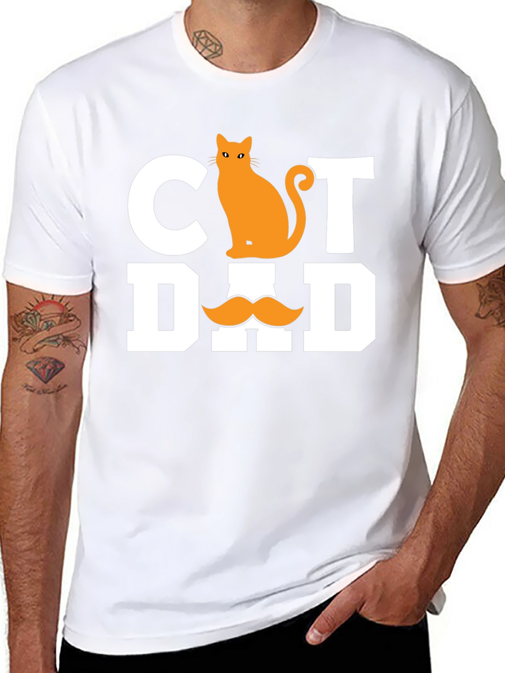 Cat Dad T-Shirt - Novelty Graphic Tee