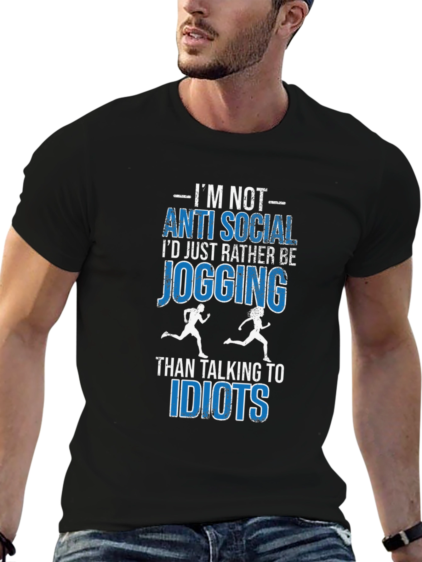 Funny Jogging T-Shirt: Anti-Social Jogger Tee