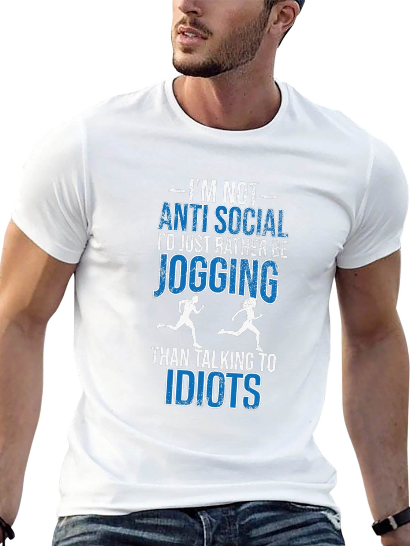 Funny Jogging T-Shirt: Anti-Social Jogger Tee