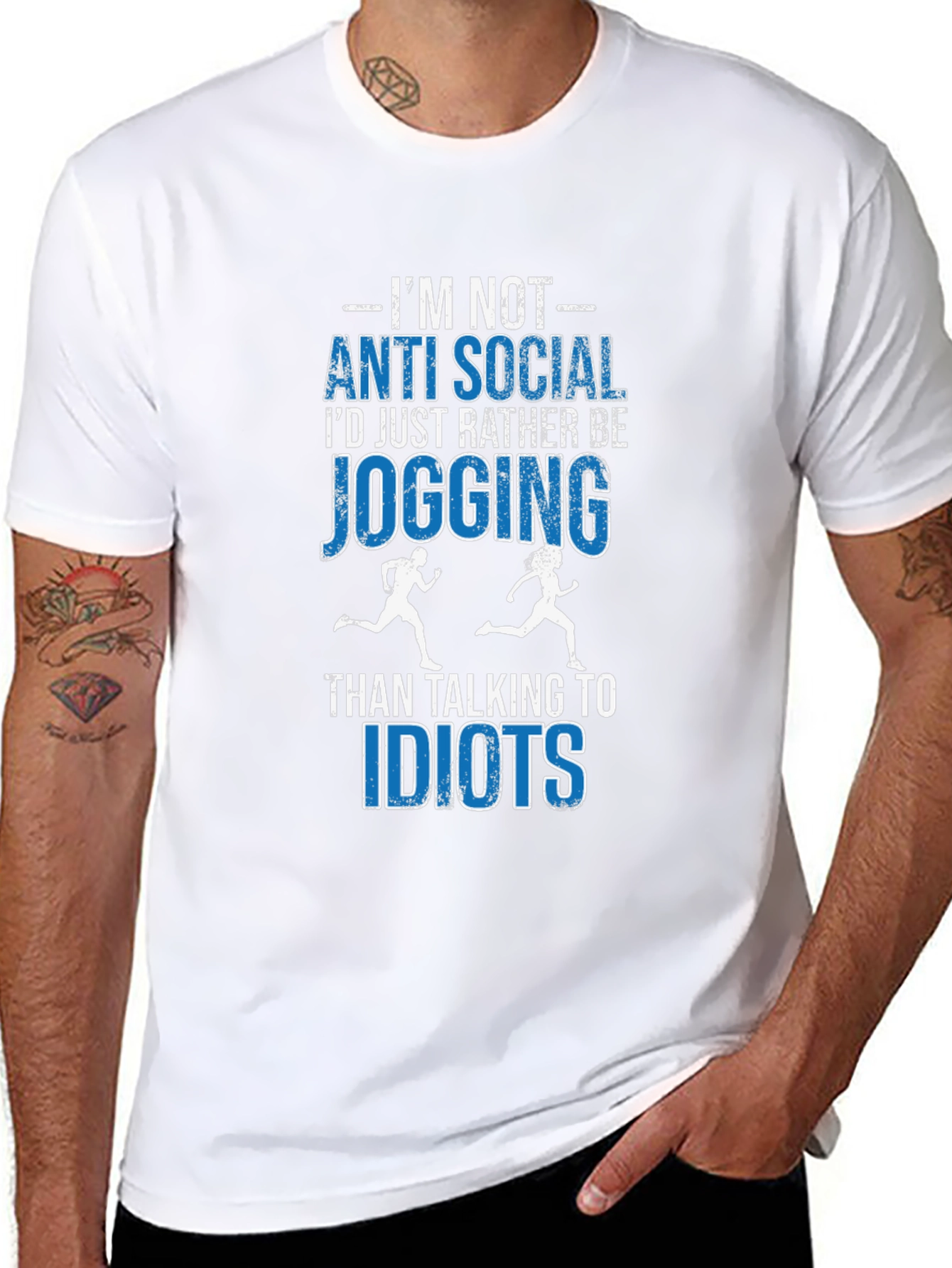 Funny Jogging T-Shirt: Anti-Social Jogger Tee