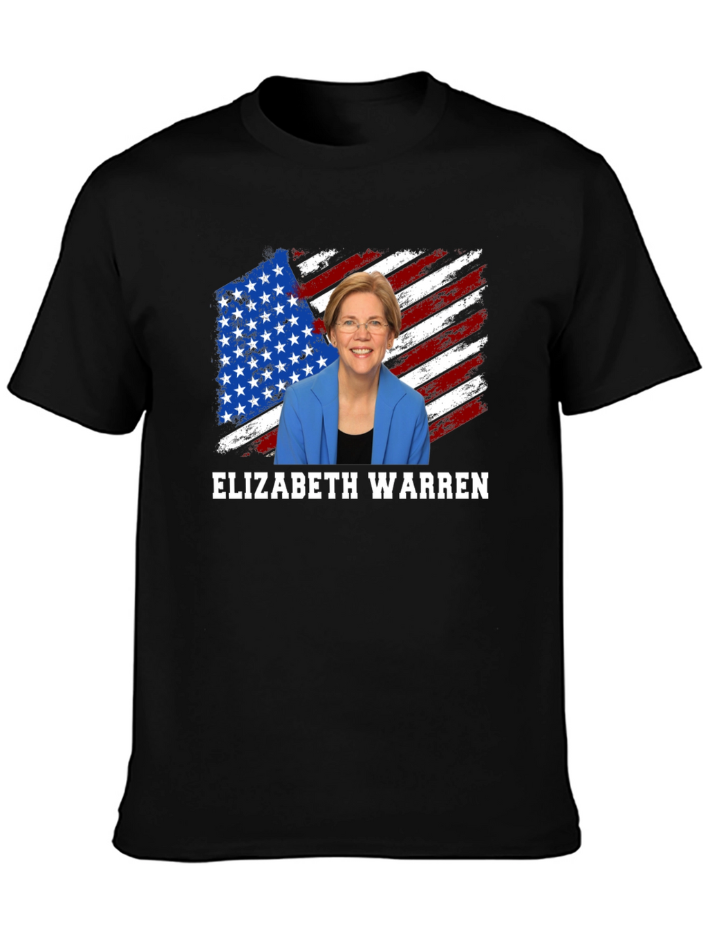 Elizabeth Warren American Flag Graphic Tee
