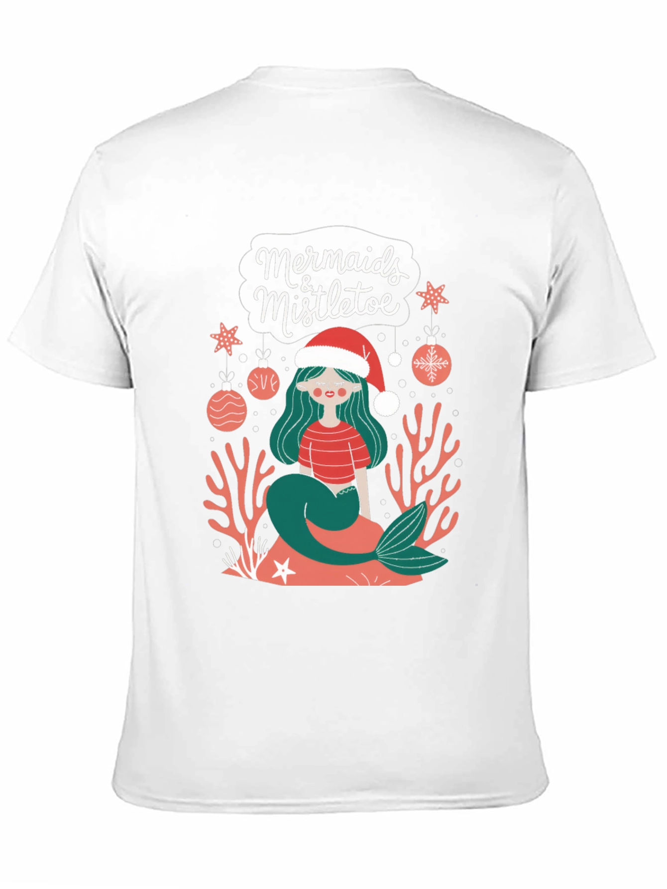 Mermaids & Mistletoe Christmas Graphic T-Shirt