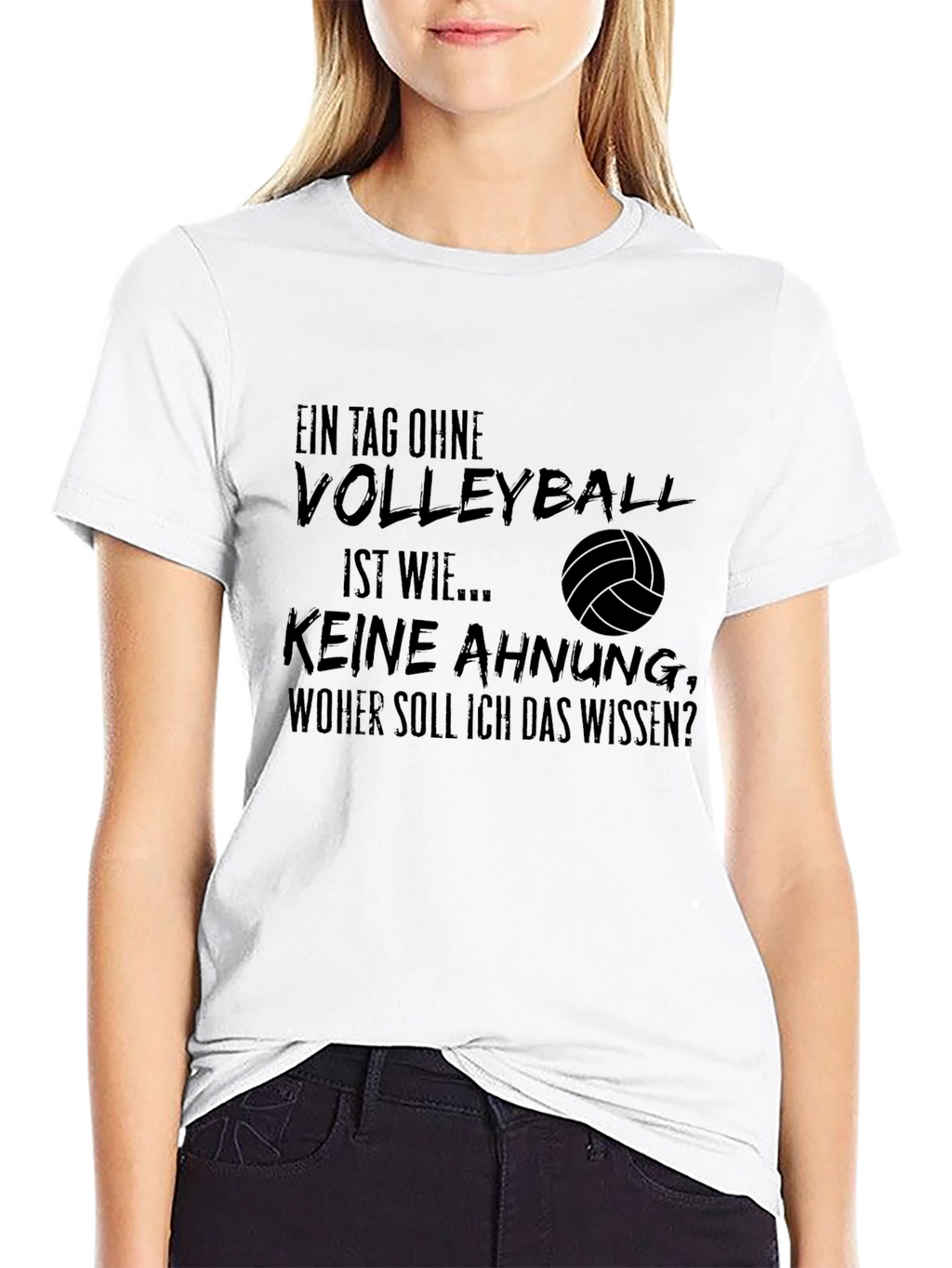 Volleyball T-Shirt: Funny German Quote Design
