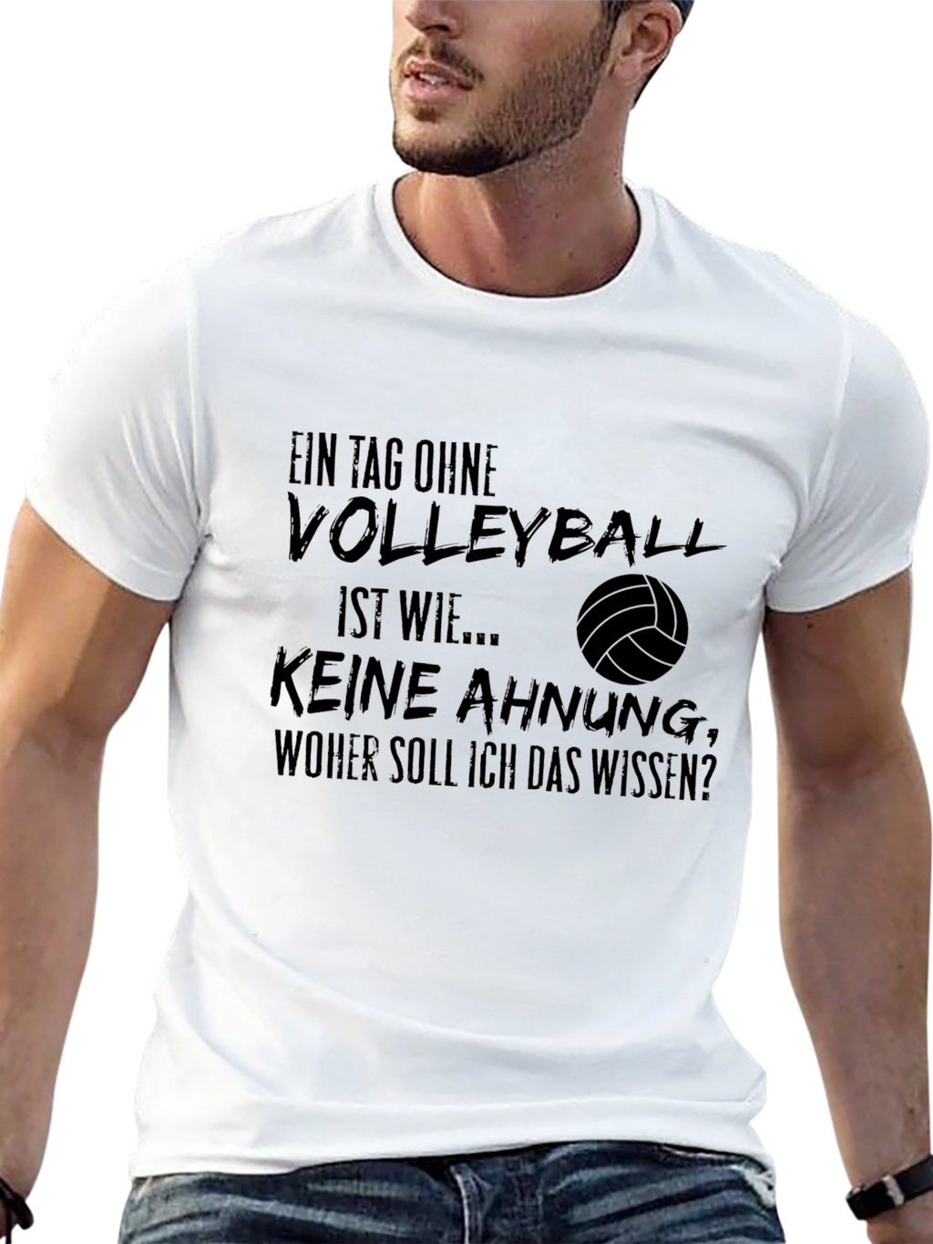 Volleyball T-Shirt: Funny German Quote Design