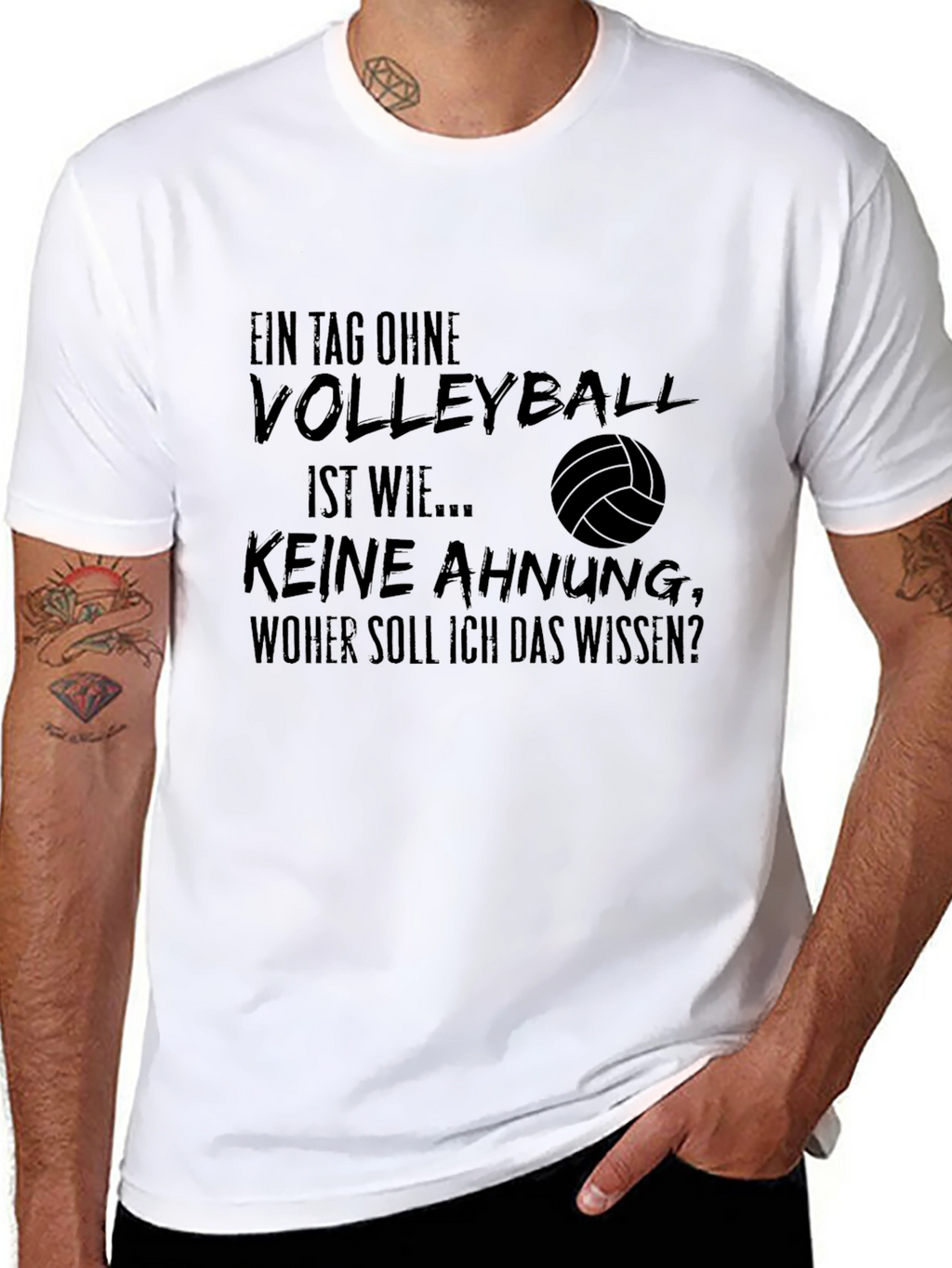 Volleyball T-Shirt: Funny German Quote Design