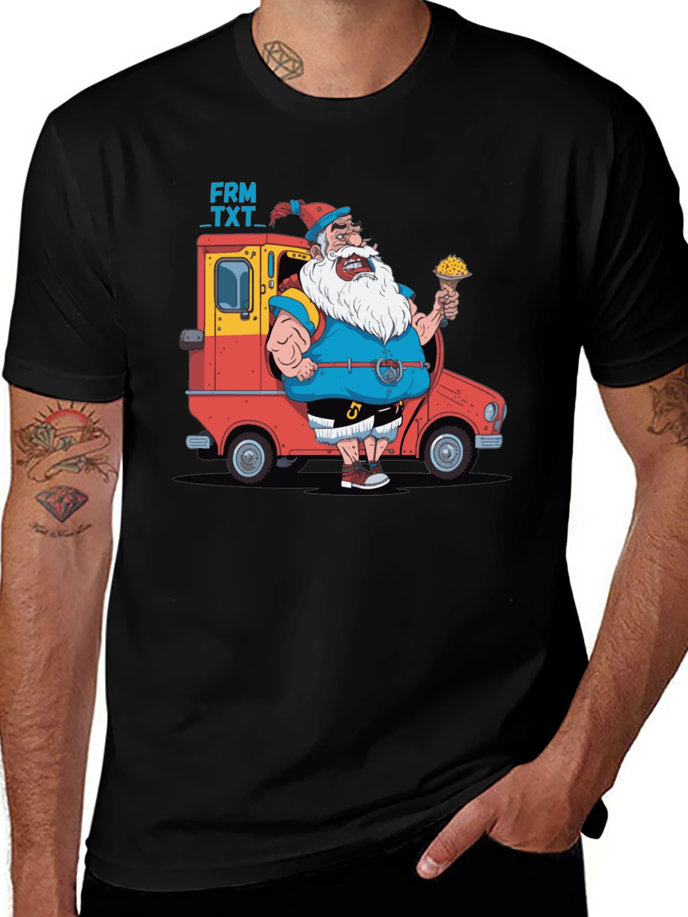 Cartoon Santa T-Shirt