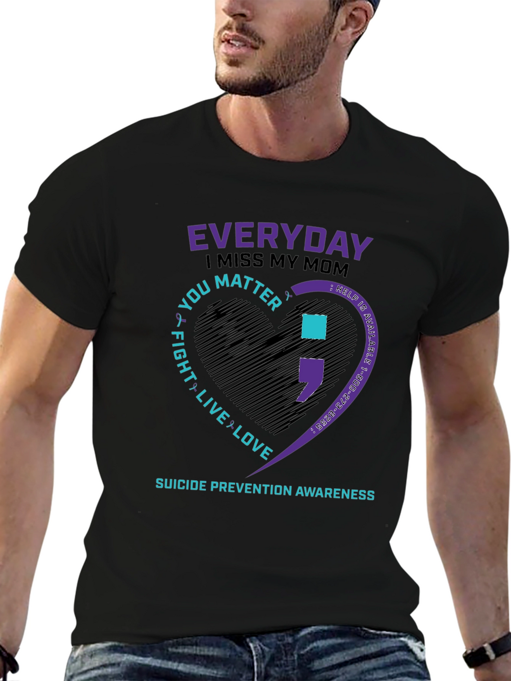 Everyday I Miss My Mom Suicide Prevention Awareness T-Shirt