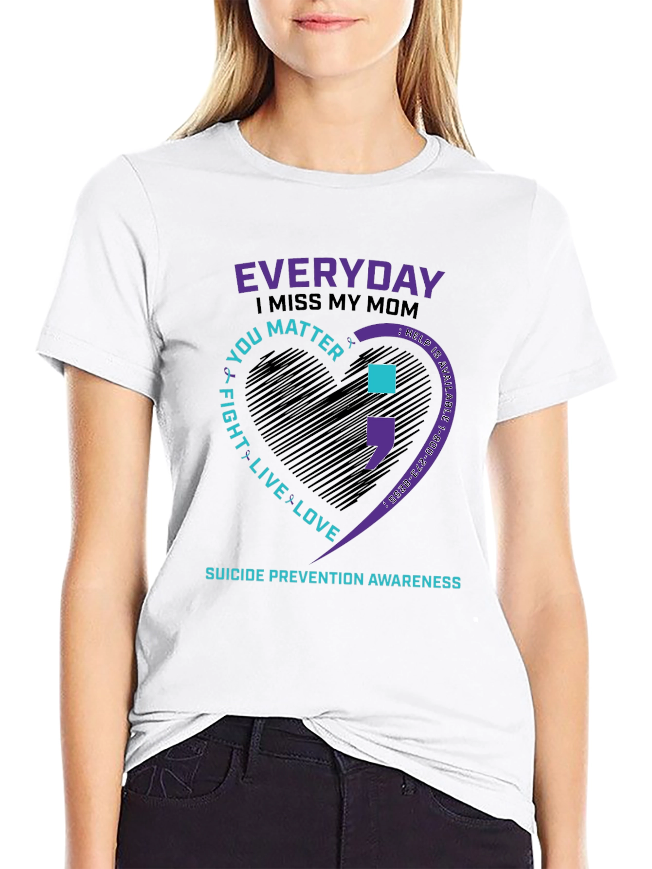 Everyday I Miss My Mom Suicide Prevention Awareness T-Shirt