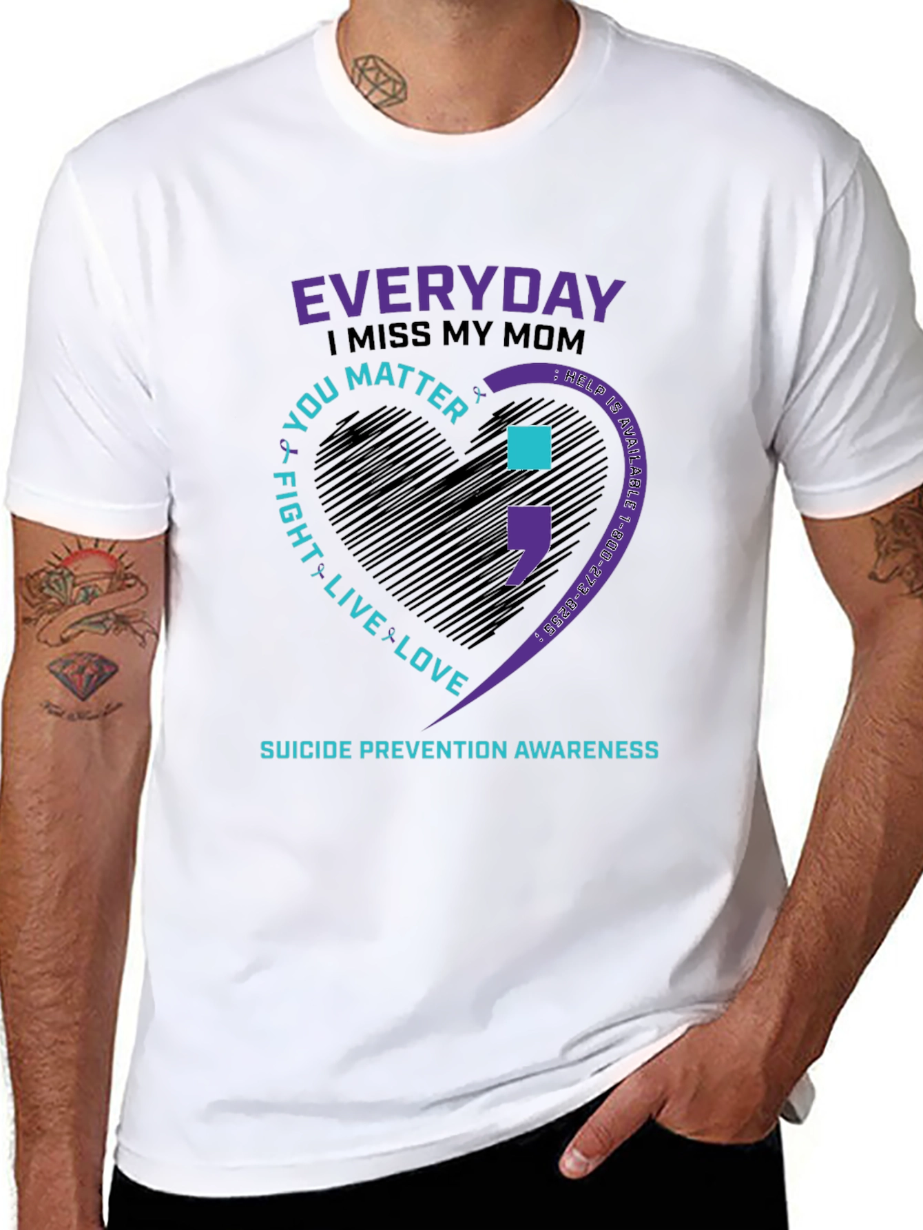Everyday I Miss My Mom Suicide Prevention Awareness T-Shirt