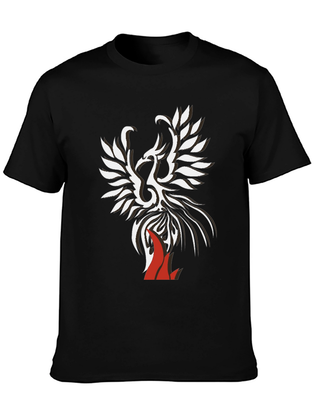 Phoenix Graphic Print Tee - Black