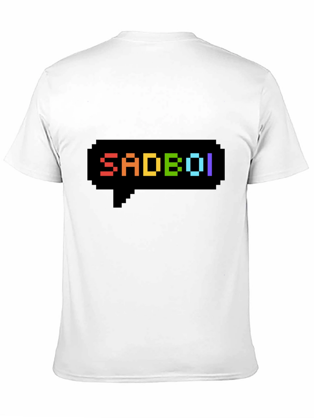 SadBoi Pixel Speech Bubble Black T-Shirt