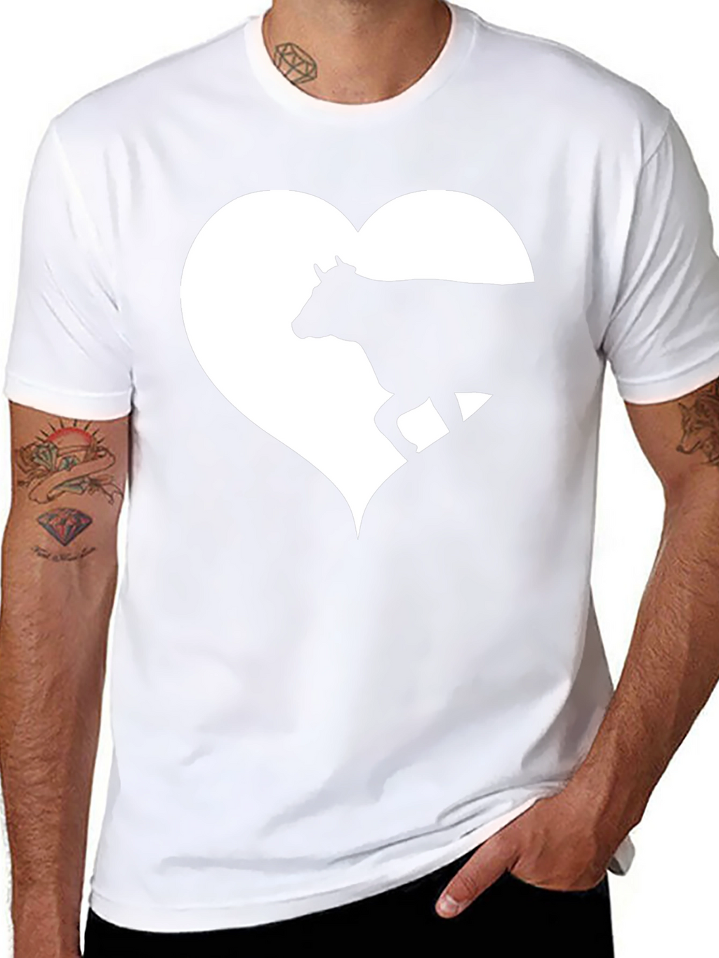 Cow Heart Graphic Tee - Mens Black T-Shirt