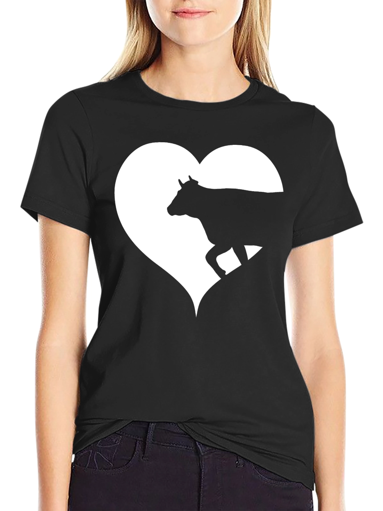 Cow Heart Graphic Tee - Mens Black T-Shirt