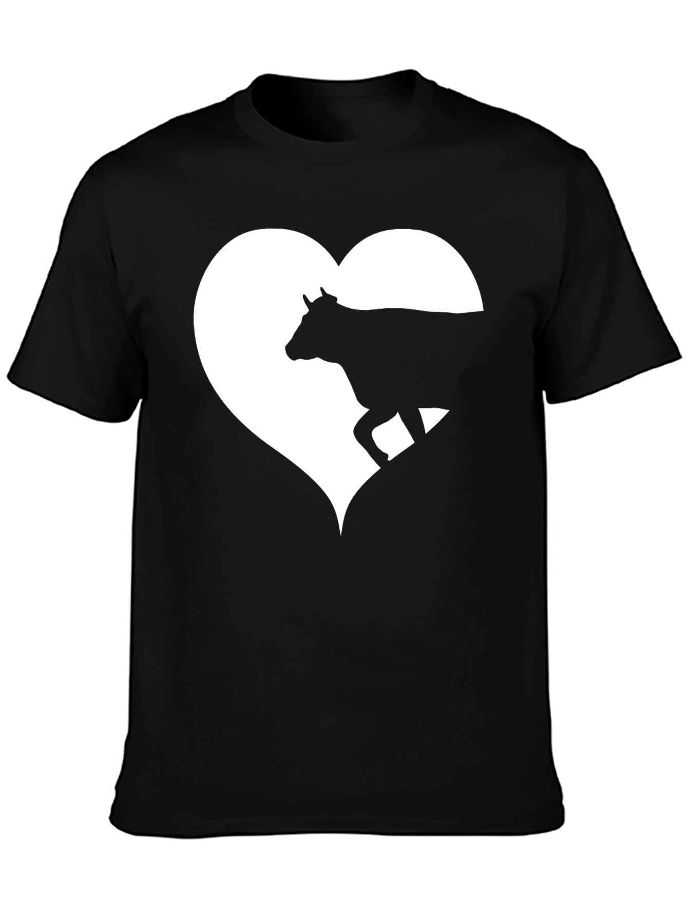 Cow Heart Graphic Tee - Mens Black T-Shirt