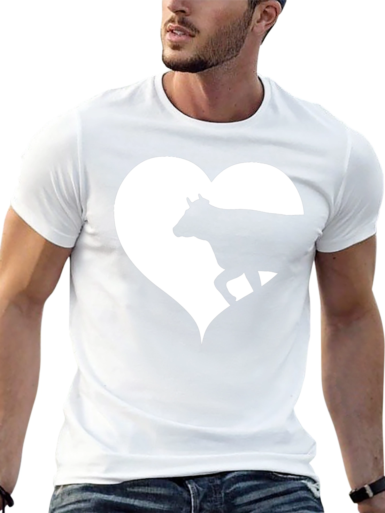 Cow Heart Graphic Tee - Mens Black T-Shirt