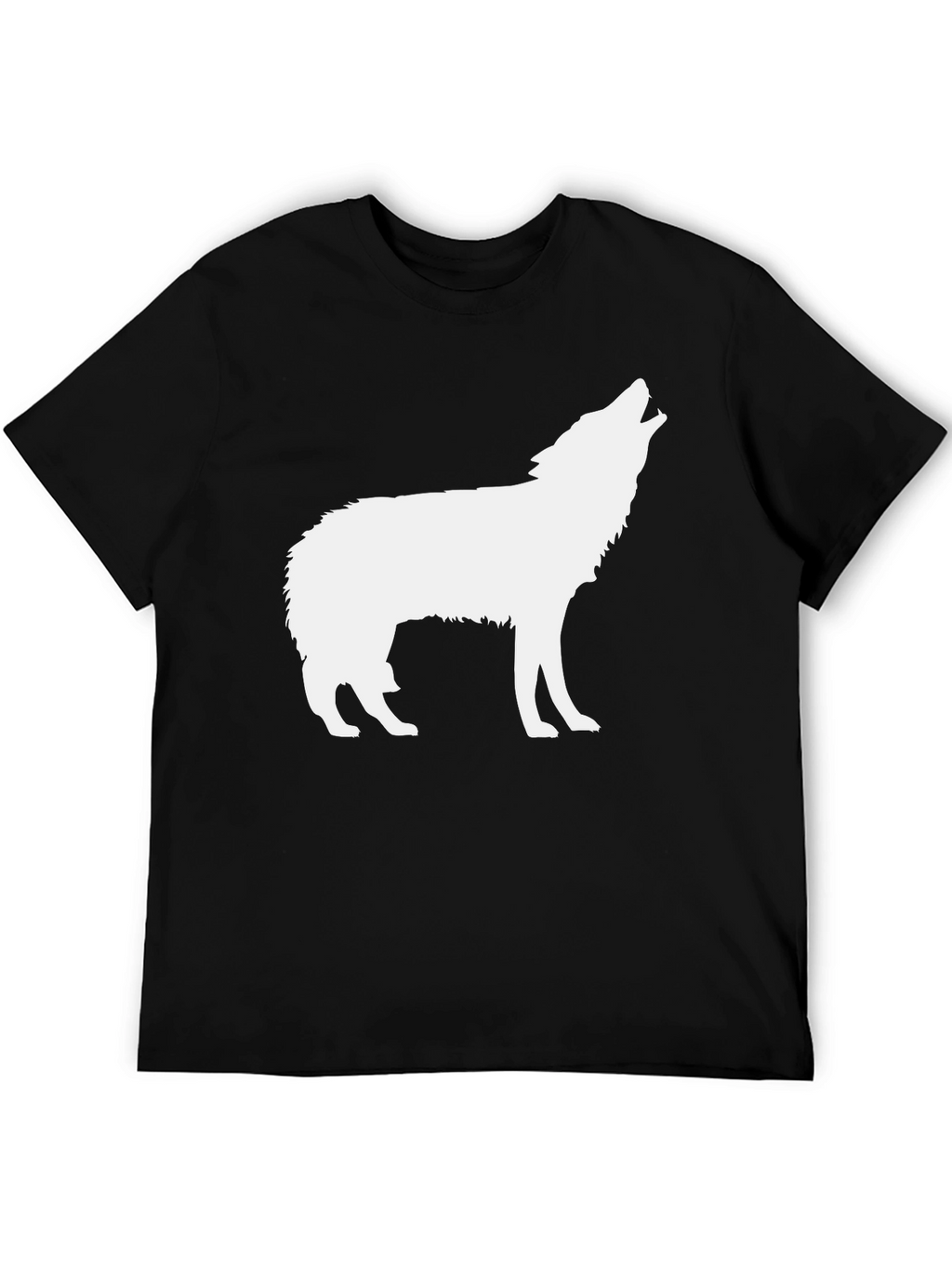 Black Wolf Silhouette Graphic T-Shirt