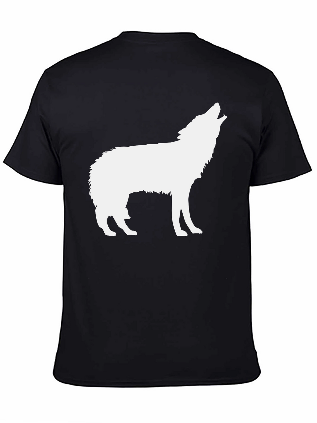 Black Wolf Silhouette Graphic T-Shirt