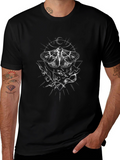 Moth Graphic Tee - Gothic Style Black T-Shirt