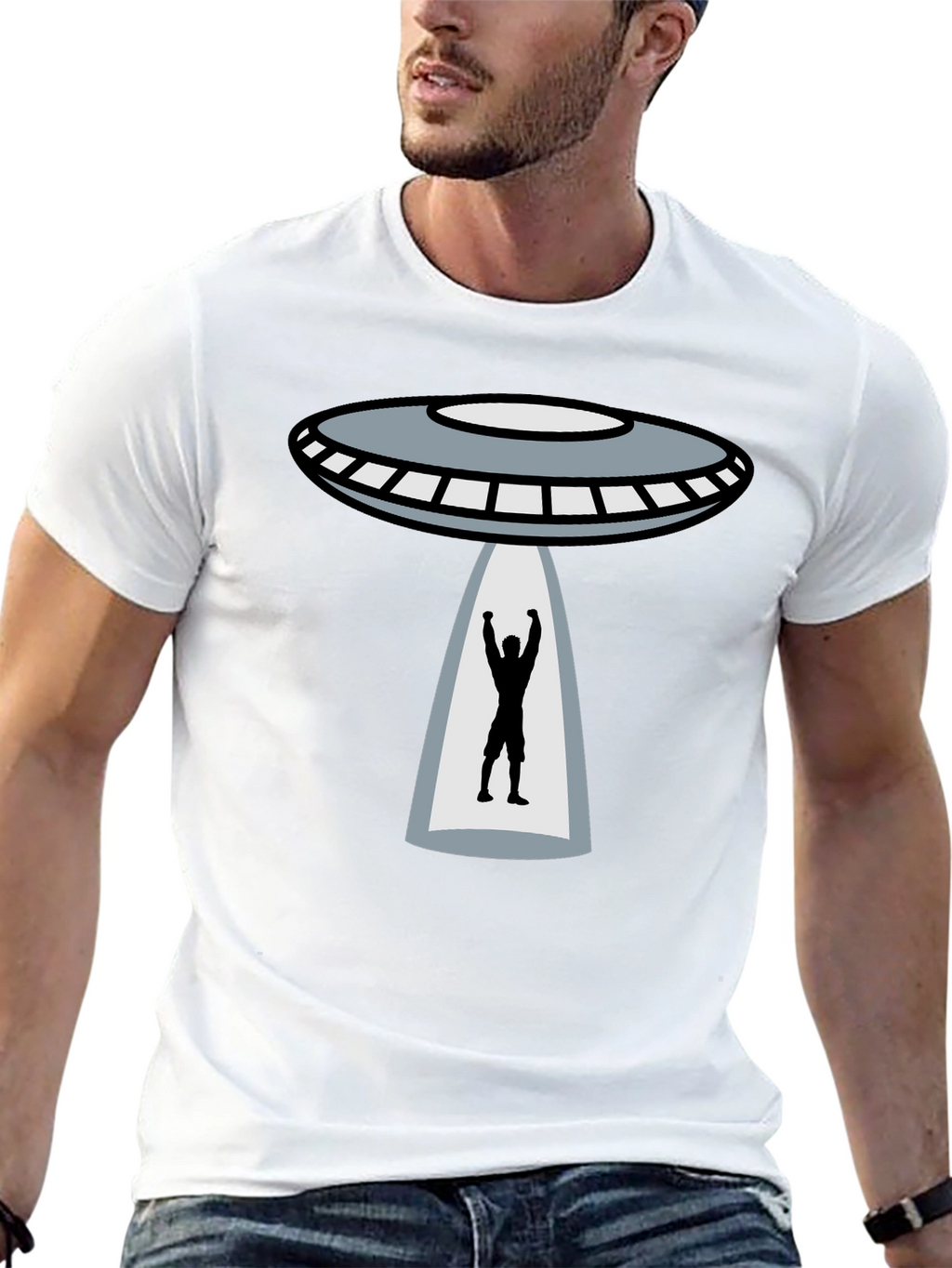 UFO Abduction Graphic T-Shirt