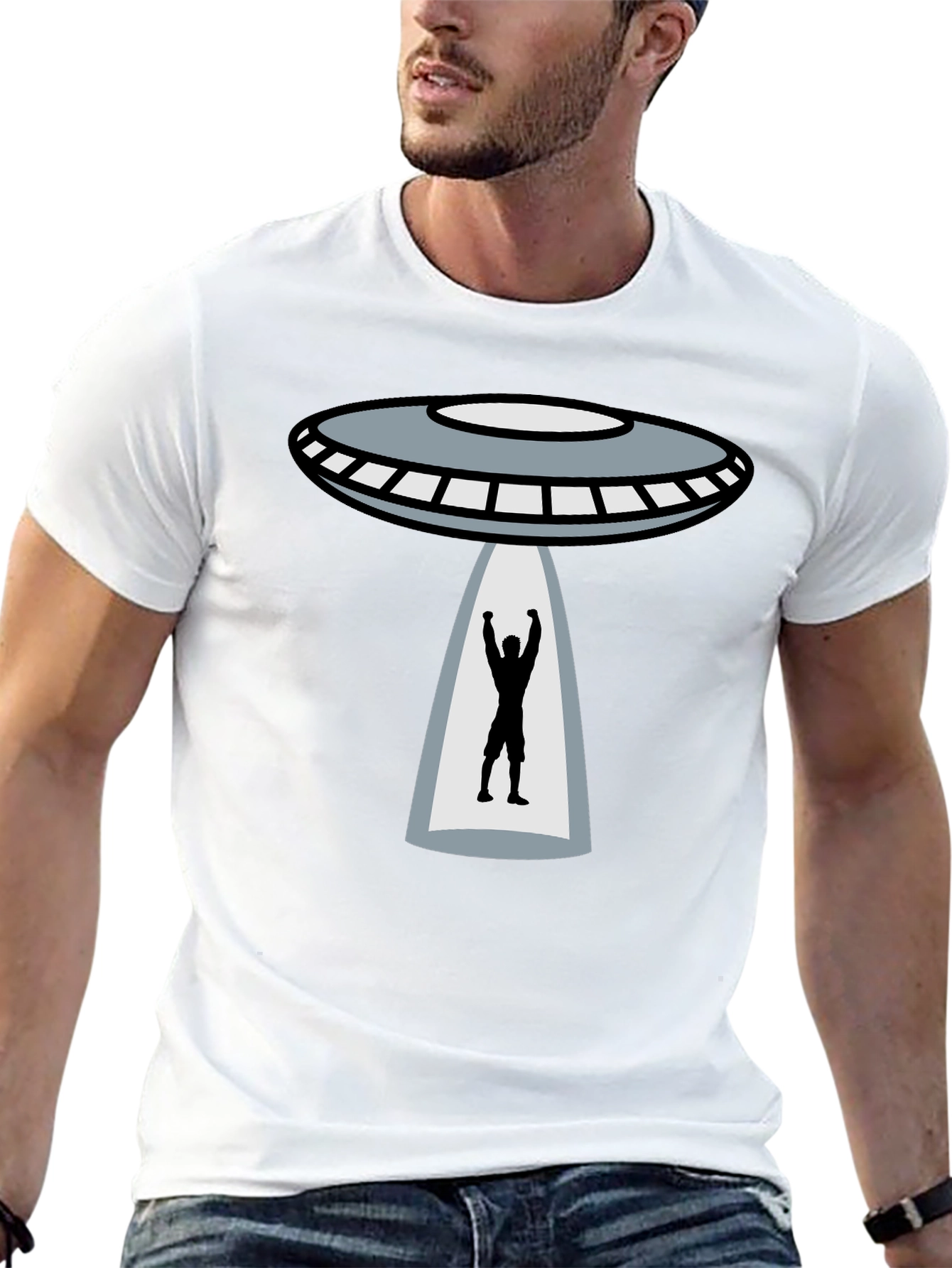 UFO Abduction Graphic T-Shirt