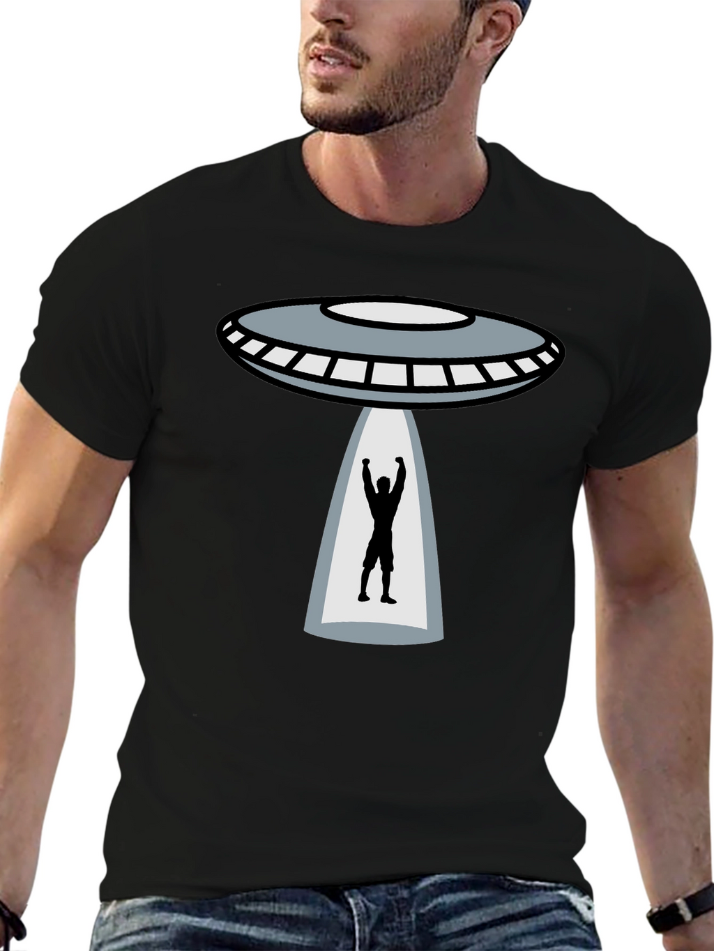 UFO Abduction Graphic T-Shirt