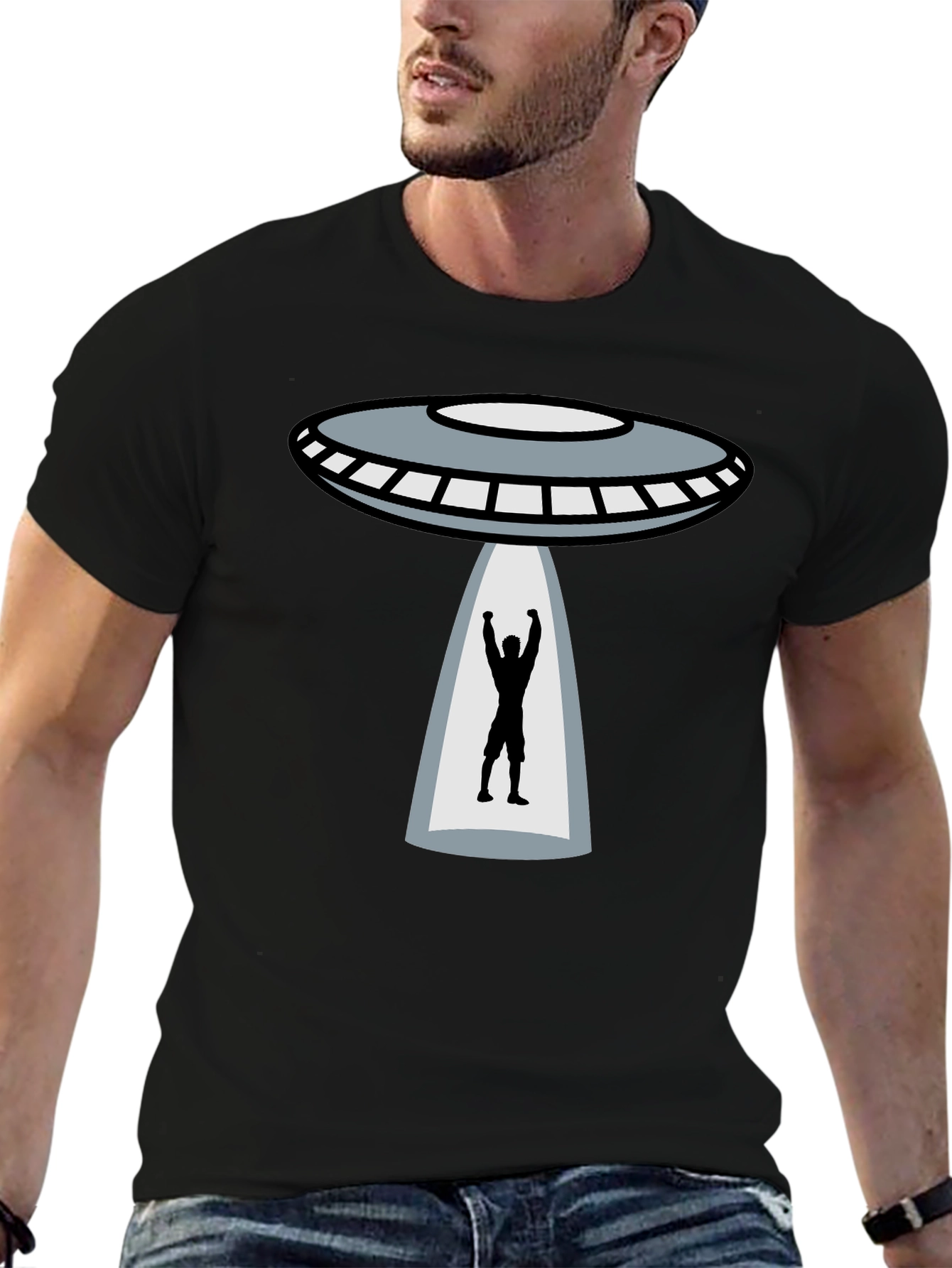 UFO Abduction Graphic T-Shirt