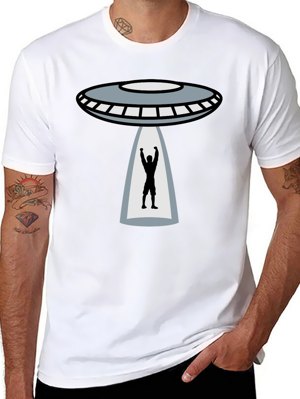UFO Abduction Graphic T-Shirt