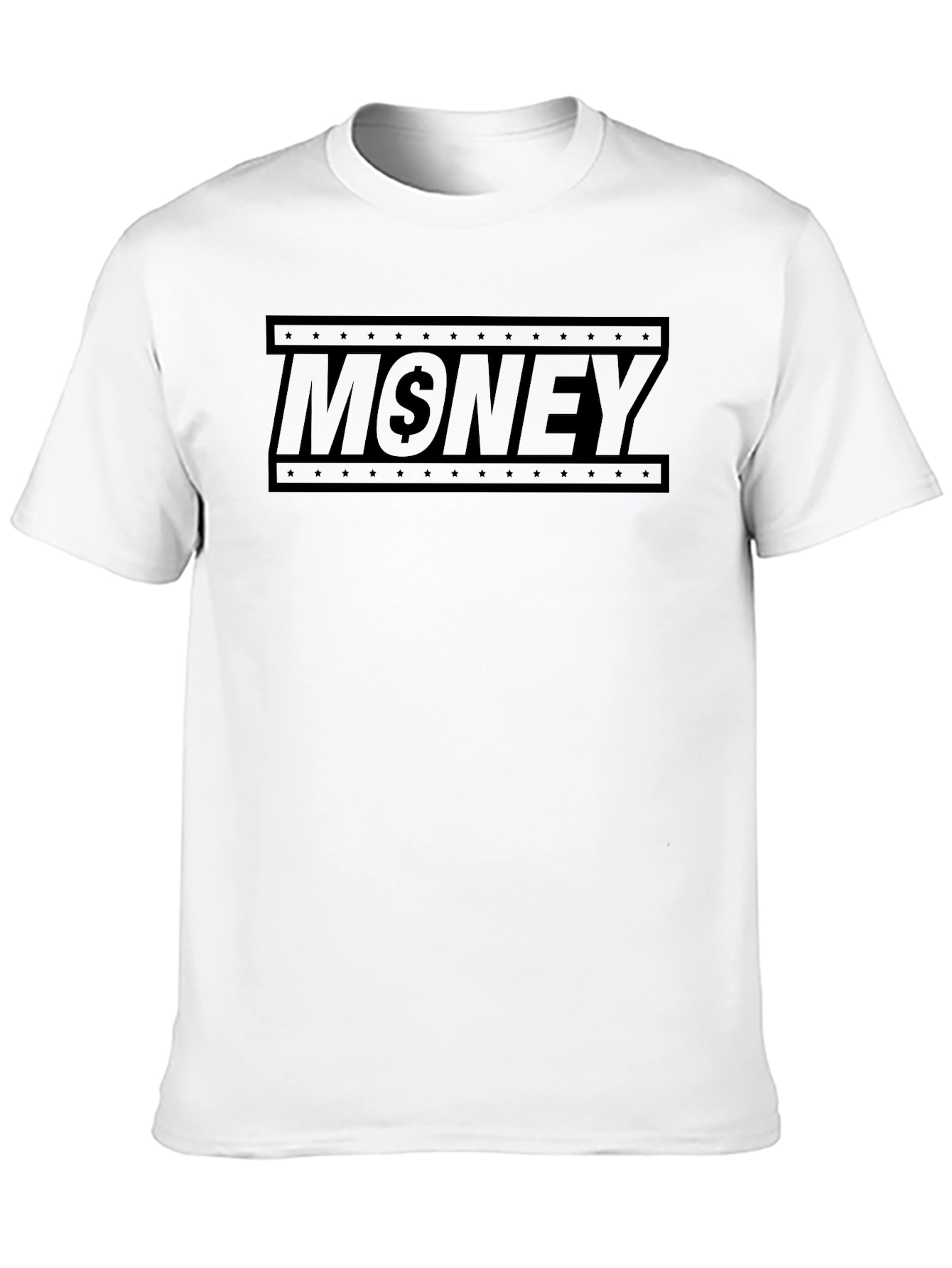 Money Graphic Print Mens Black T-Shirt