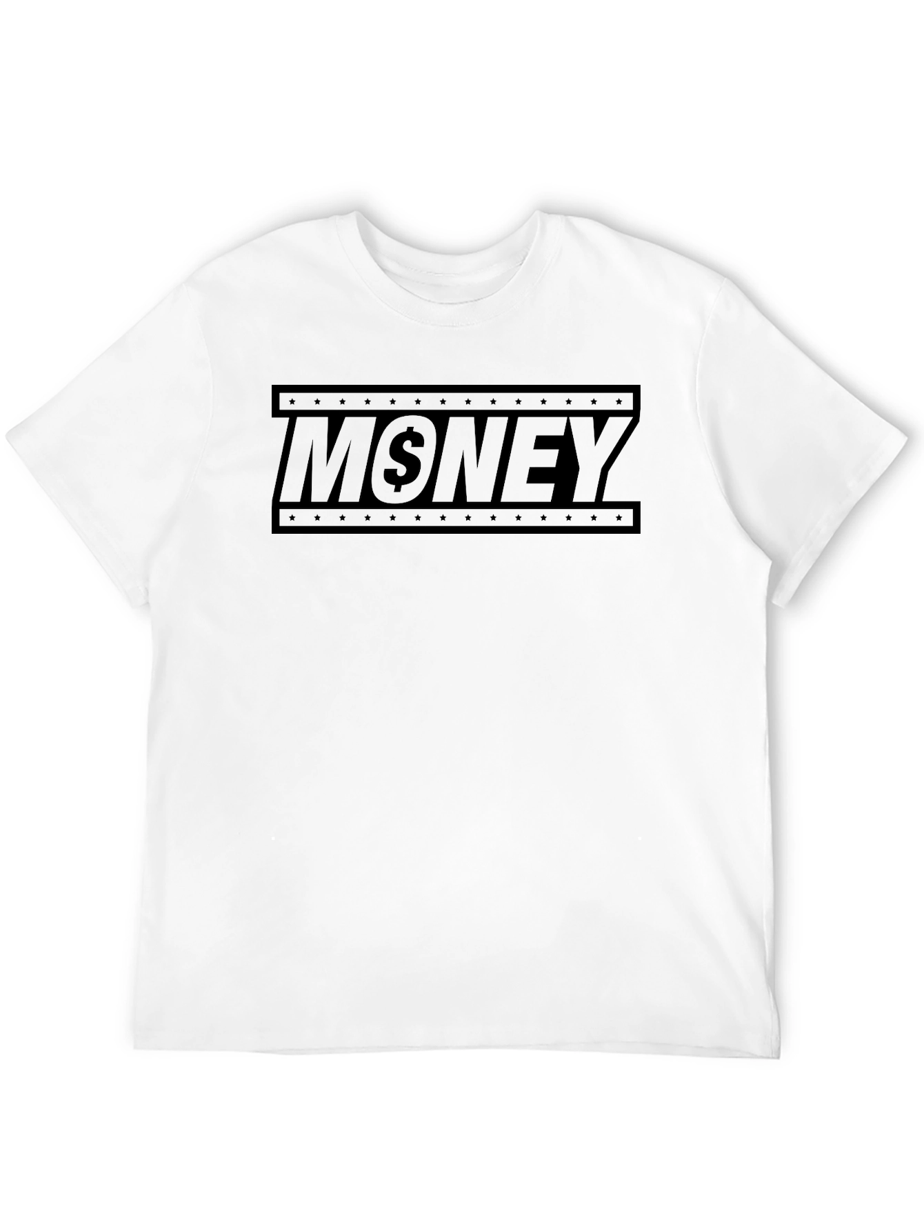 Money Graphic Print Mens Black T-Shirt