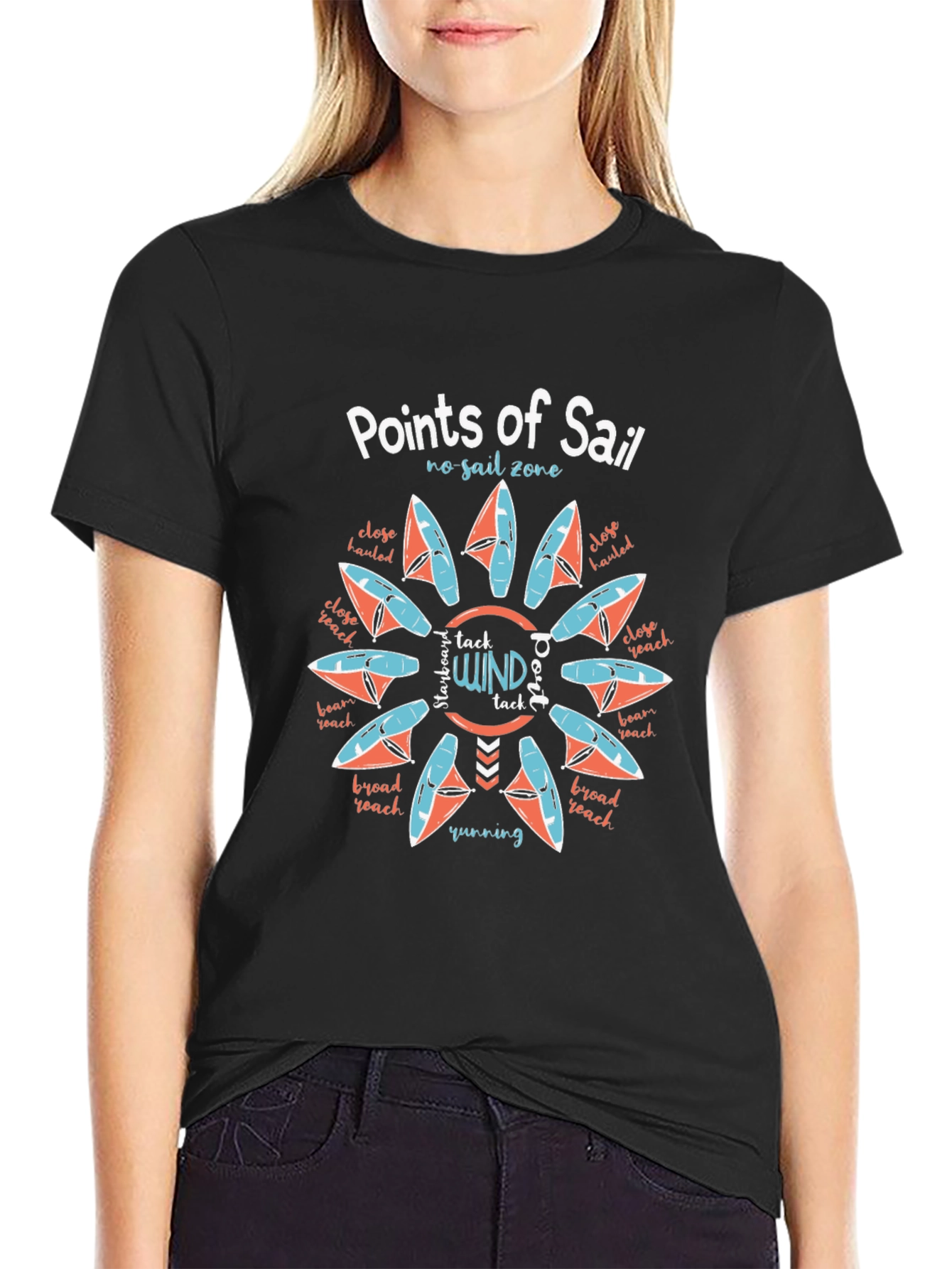 Points of Sail T-Shirt - Sailing & Boating Knowledge Tee