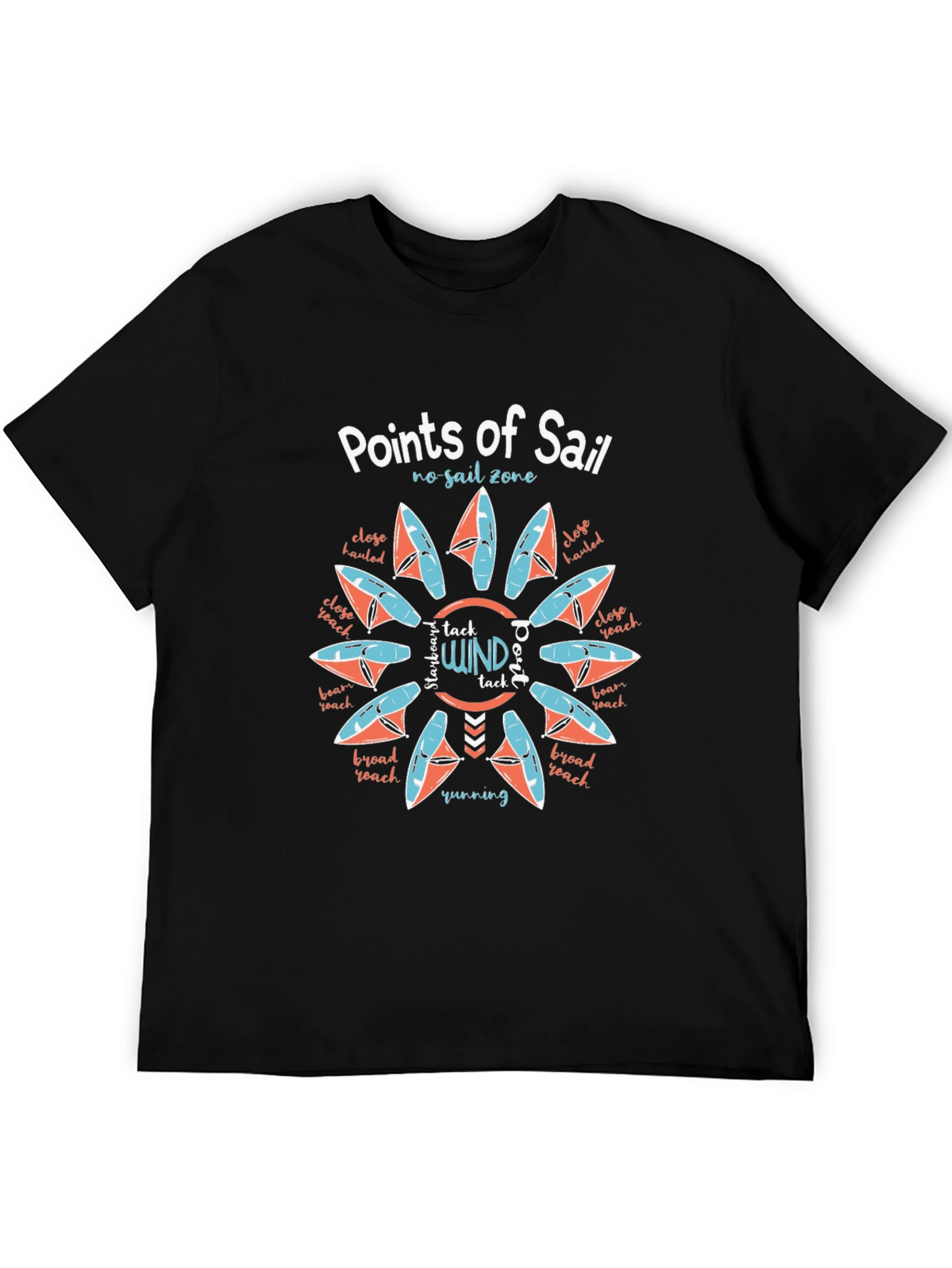 Points of Sail T-Shirt - Sailing & Boating Knowledge Tee