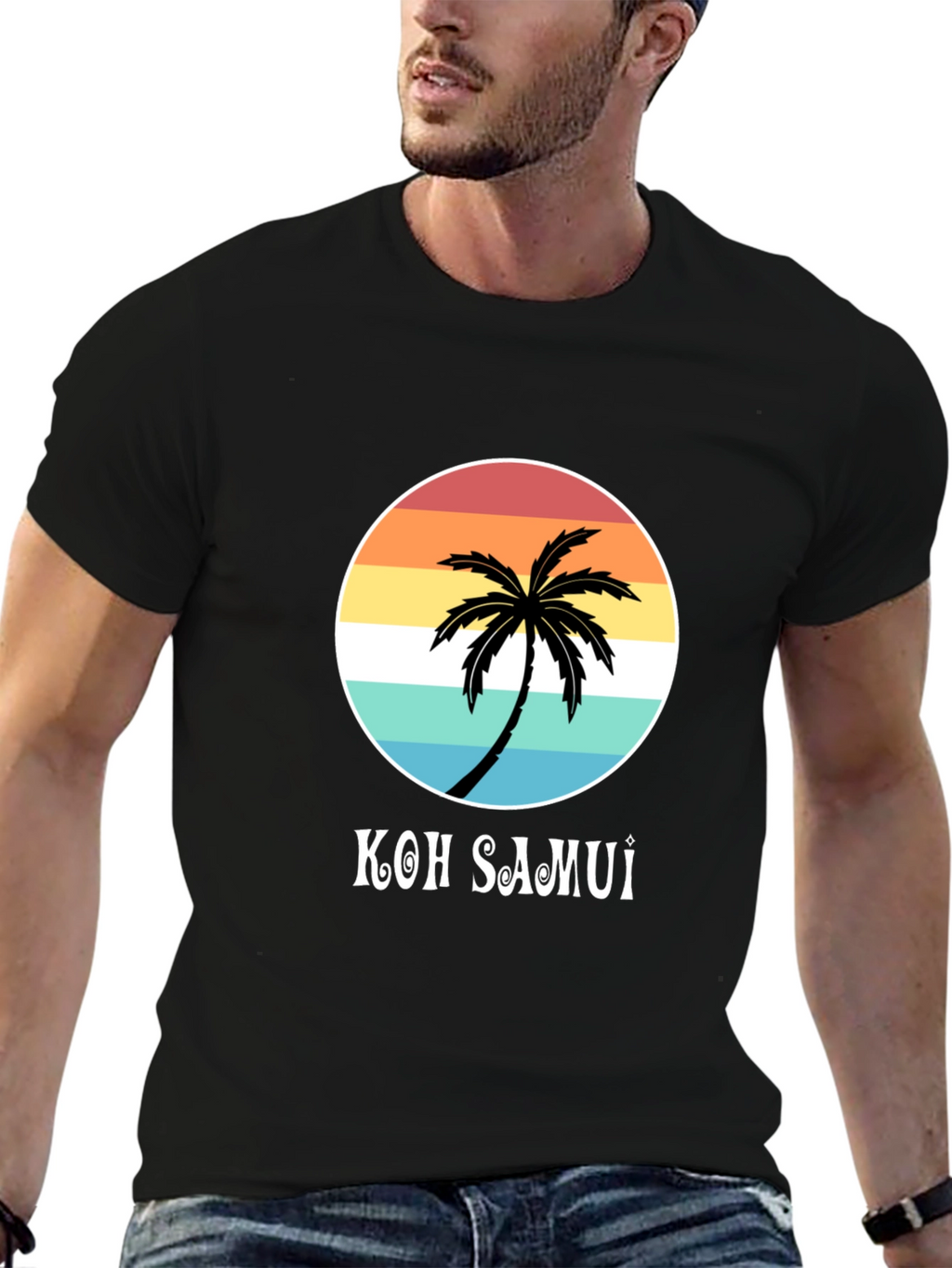Koh Samui Palm Tree Graphic T-Shirt - Island Style
