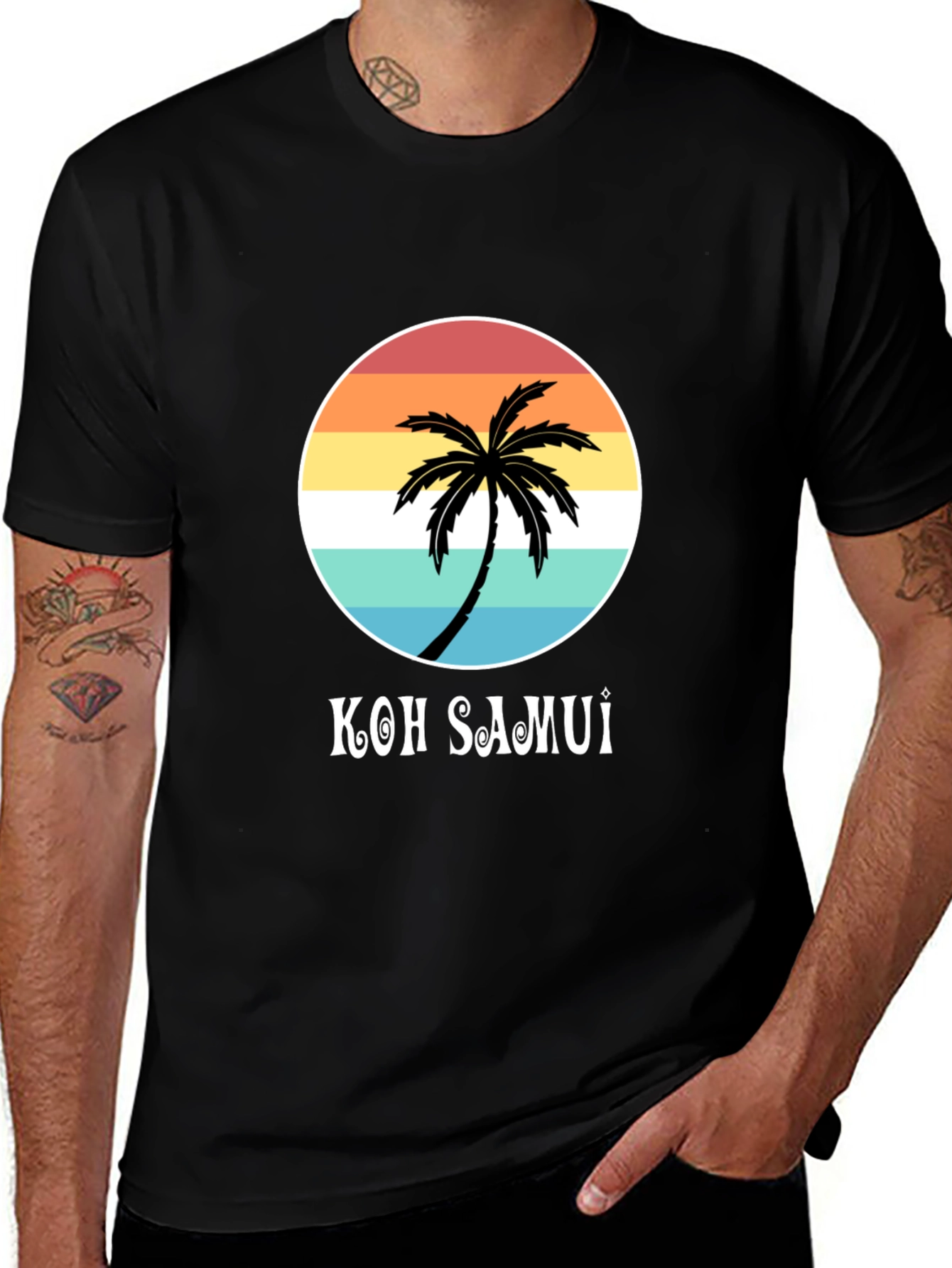 Koh Samui Palm Tree Graphic T-Shirt - Island Style