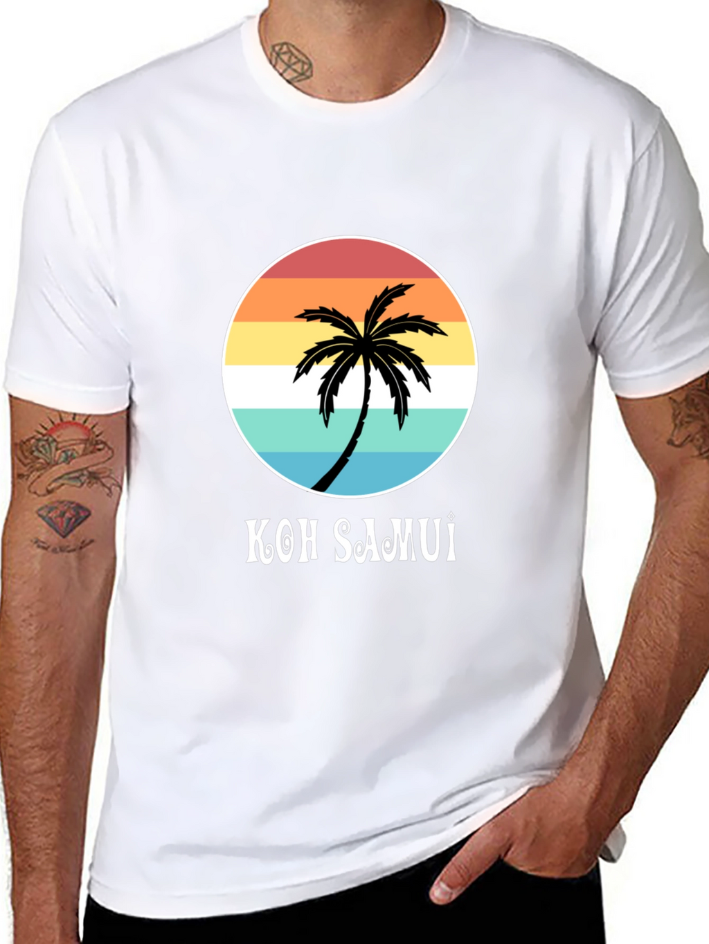 Koh Samui Palm Tree Graphic T-Shirt - Island Style