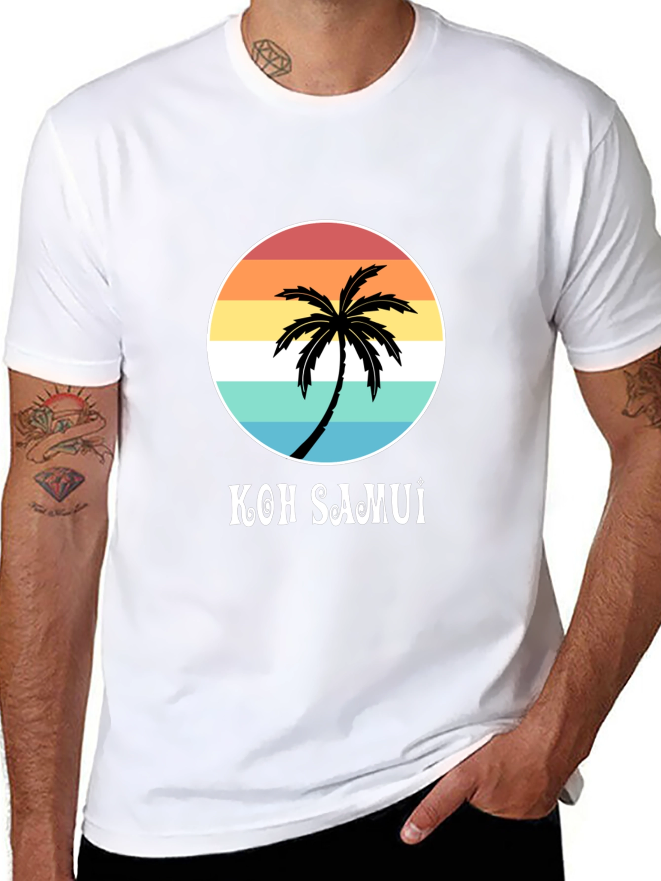 Koh Samui Palm Tree Graphic T-Shirt - Island Style