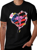 Nurse American Flag Heart T-Shirt