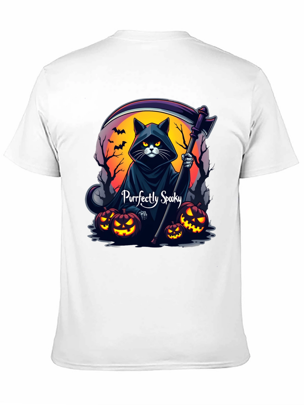 Purrfectly Spooky Halloween Cat T-Shirt