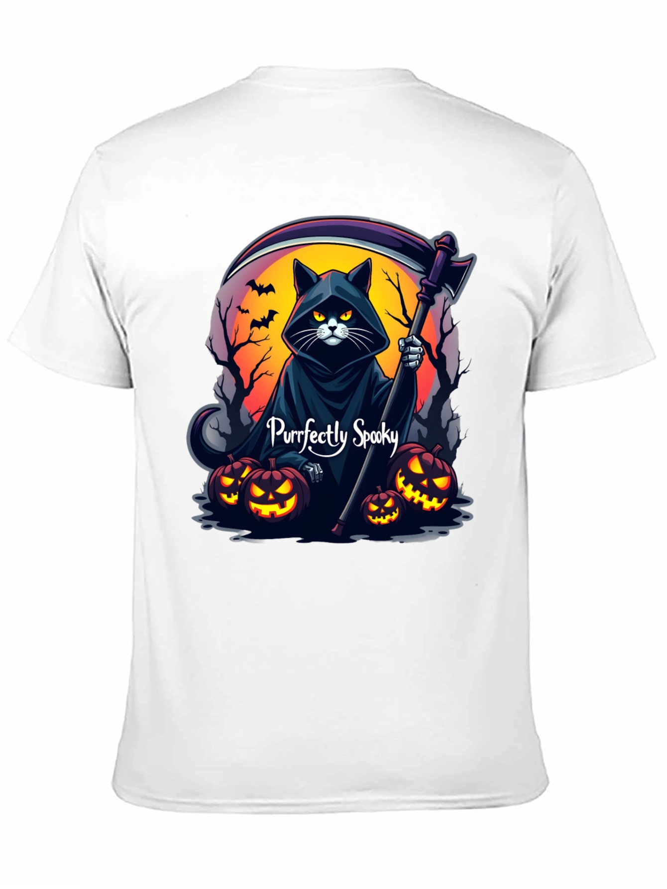 Purrfectly Spooky Halloween Cat T-Shirt